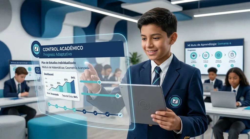 La plataforma academica manejando los datos de los estudiantes