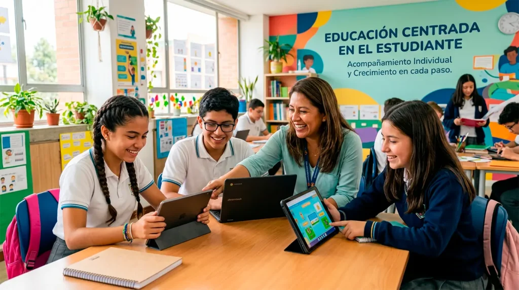 Nuestra plataforma educativa permite que el docente centre su atencion en el estudiante